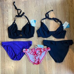 Miss Mandalay, Pour Moi, La Blanca bikini lot, size 34F, M